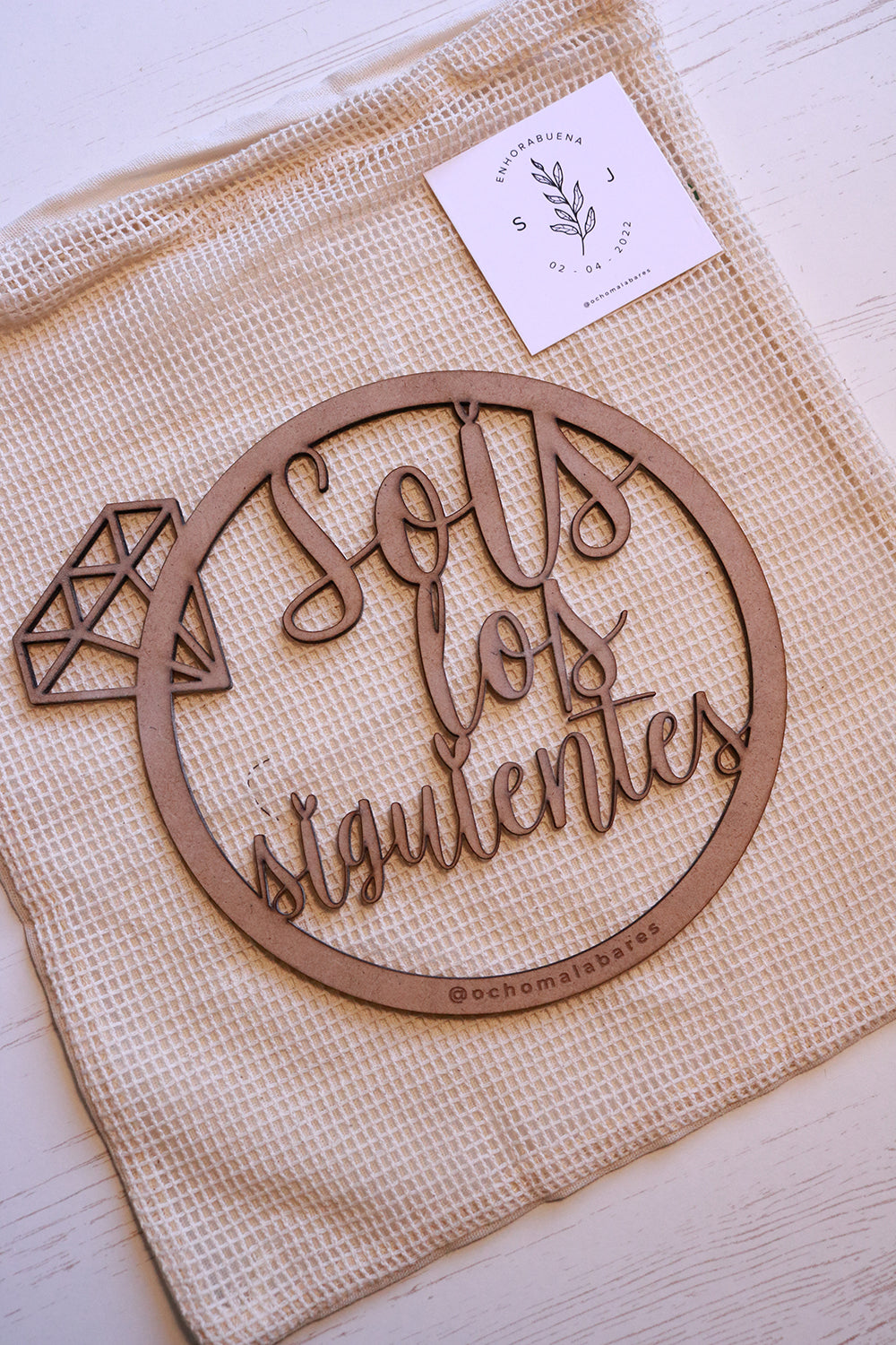 PLACA DIAMANTE "SOIS LOS SIGUIENTES"