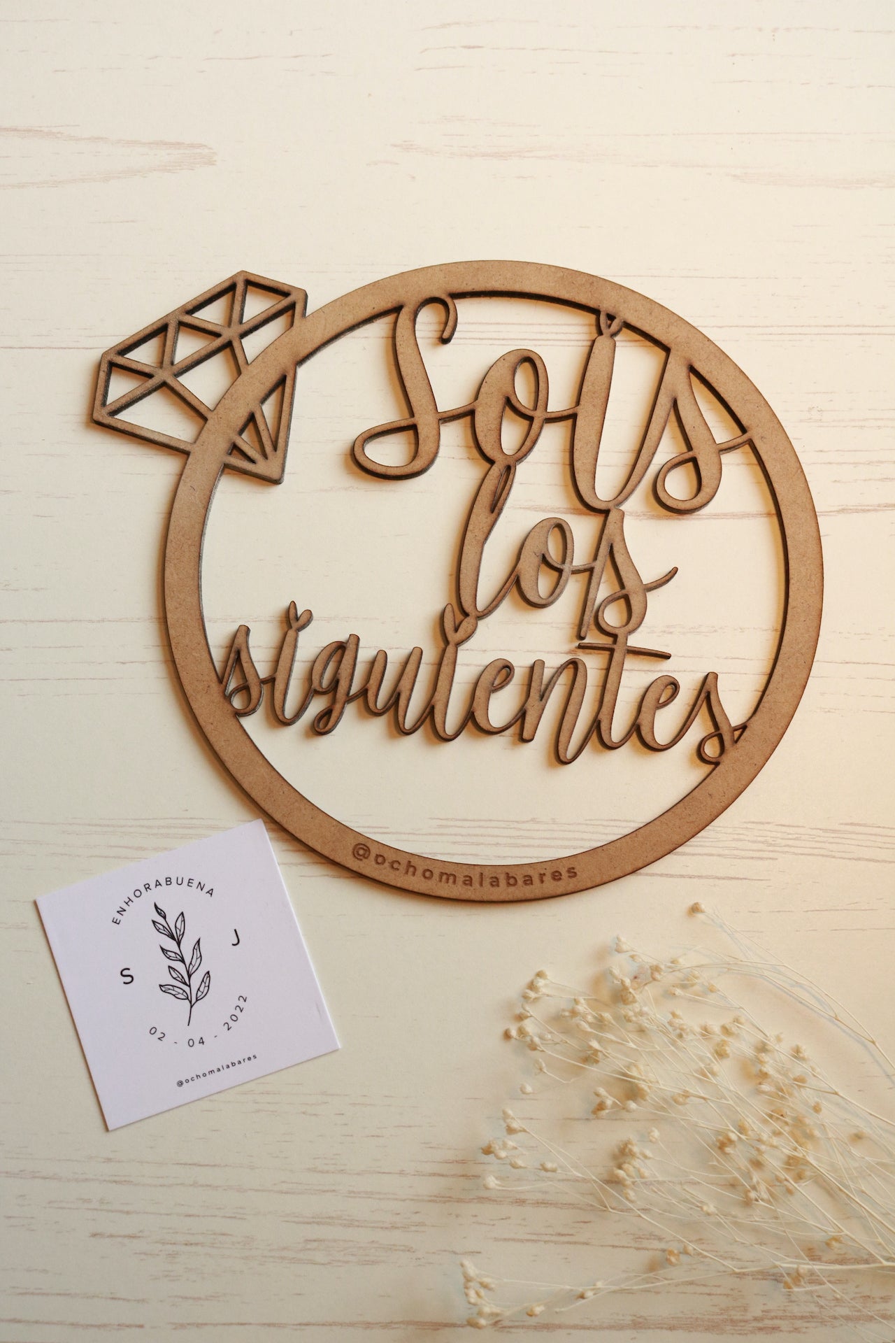 PLACA DIAMANTE "SOIS LOS SIGUIENTES"