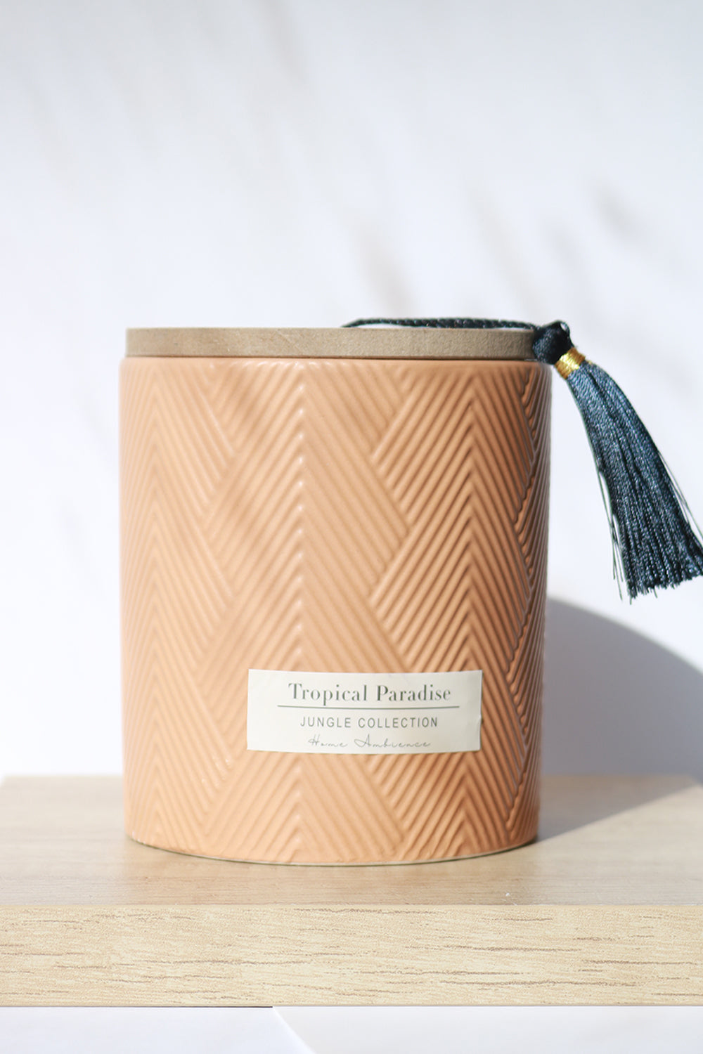VELA AROMÁTICA RECIPIENTE CERÁMICO CON POMPÓN