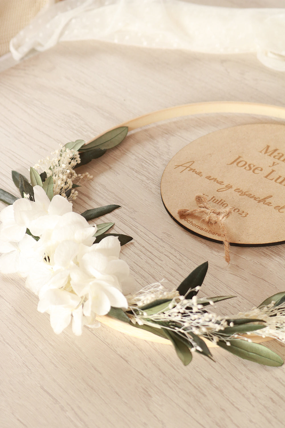 BASTIDOR PERSONALIZADO MADERA ALIANZAS - ÁGATA